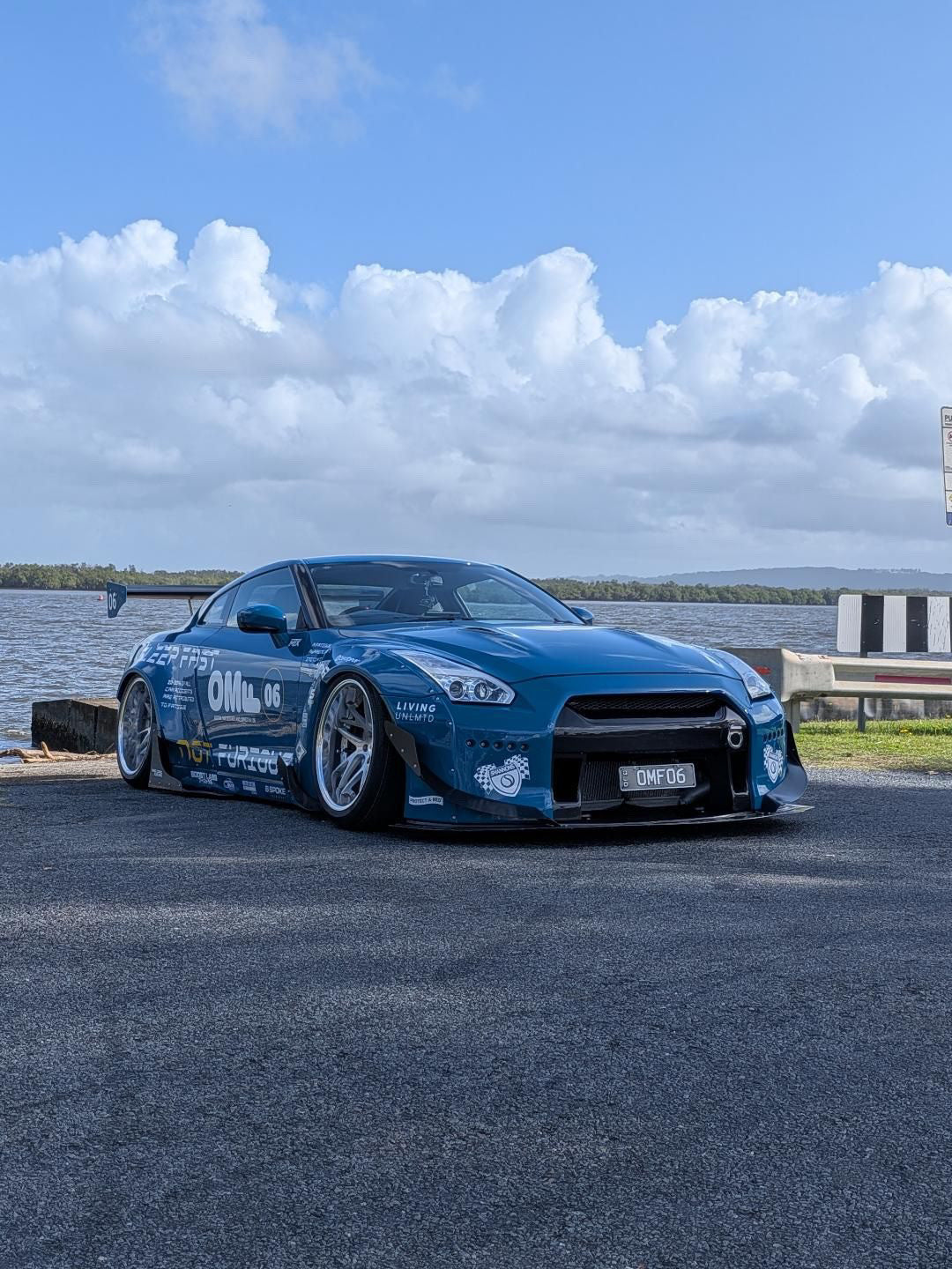 OMF 06, blue, Nissan R35 GT-R wide body